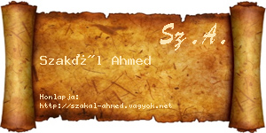 Szakál Ahmed névjegykártya